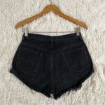 Princess Polly  black high waisted Eddie denim shorts Photo 2