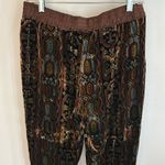 Elevenses Anthropologie  Velvet Printed Pants Photo 4