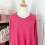 Eileen Fisher Tencel Lyocell Long Sleeve Lightweight Knit Sweater Pink Sz M Photo 1