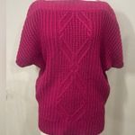 a.n.a . Women's Sweater in Vibrant Pink XL boatneck shortsleeve dolman ribbed Photo 4