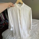 Emerson Fry white cream silk button down midi long shirtdress 00 Photo 9