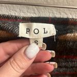 POL ✨ Mini Skirt Size S Brown Tan Plaid Zip Front Flannel✨ Photo 11