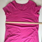 J.Jill  Pink T-Shirt Dress Size 2X V-Neck Cotton Comfort Lounge Travel Flowy Photo 8