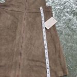 Pie in The Sky Green Faux Suede Overall Dress Photo 3