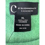 C by Bloomingdale's Cashmere Short Sleeve Sweater Aqua Green Women's XL Photo 3