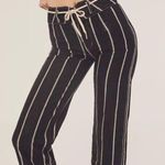 BDG  High Waist Wide Cropped Gray Stripe Jeans Yarn Belt Photo 0