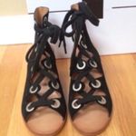 DV by Dolce Vit 'Lei' Black Suede Wedge Grommet Sandal Photo 5