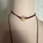 INA Boho Layered Necklace Set – Geometric Choker & Long Pendant with Tassel Photo 1