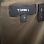 Theory  Natia Modern Crepe Midi Dress Women's Olive Green Size 8 Photo 6