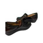 Elegant Embossed Leather Clogs Slip Photo 4