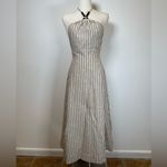 Steve Madden ‘Mary Beth’ Pinstripe Sleeveless Dress Cotton Linen Women’s Size XS Photo 1