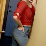 Hollister Red off the shoulder shirt with keyhole quarter sleeve Photo 1