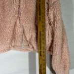 BDG URBAN OUTFITTERS TEDDY FAUX FUR CROP HOODIE JACKET M PINK PREOWNED Photo 11