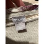 Chico's Chico’s Tan Knit Pullover Sweater Top With Floral Accents Photo 4