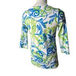 Whimsy Rose Sun Safe 3/4 Sleeve Top, Size S Blue Photo 5