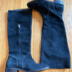 UGG  Boots Womens Size 9.5 Black Suede Knee High Riding Zip Tall Boots Photo 0
