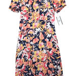 Julia Jordan Dress Floral Midi Career Casual Party Sundress Blue Pink Size 10 Photo 0