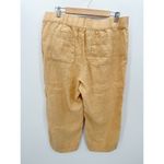 PureJill Orange Yellow Garment Dyed Linen Cropped Loose Pants Women Large Pet Size undefined Photo 1