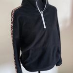C+D+M collection Fleece Black And Cheetah Print Pullover Sweater Photo 1