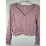 Hippie Rose  Long Sleeve Ribbed Crop Top Size Junior Extra Large NWT Photo 1