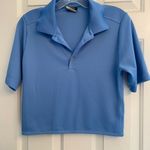 Nike  Golf Polo Shirt Cropped Short Sleeve Blue M Photo 2