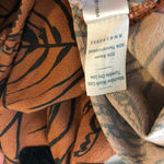 Marine layer  Ryan Midi Slip Skirt Floral Size 8 Sierra Foliage Brown Photo 3