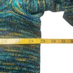 Catherines Catherine’s Blue Green Cowl Neck Sweater 3/4 Sleeves 3X Lightweight Casual Plus Photo 4