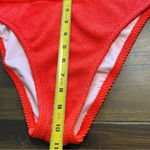 Shade & Shore  Orange Crinkle Textured Halter Bikini Plus Size XL 38D Swimsuit Photo 5