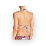 new Vix ⁂ Beach Bikini Triangle Halter Top ⁂ Pink Tropical Floral Print ⁂ Large Photo 2