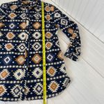 L.L.Bean  Women’s Blue & Multi Diamond Long Sleeve Button Down Shirt Size S Photo 6