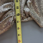 Skies Are Blue  Tank Shirt Sz S Champagne Twist Front Metallic Blouse Night Out Photo 8