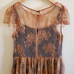Anthropologie MOULINETTE SOEURS bronze lace dress Photo 3