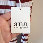 a.n.a  Maroon Striped Ribbed Knit Long Sleeve Top Size XS NEW Photo 5
