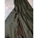 COS  Paisley Print V Neck Midi Olive Green Sleeveless A Line Size 38 size S Photo 5