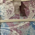 Chico's Cardigan Womens Large Multicolor Paisley Boho Textured Open Sweater Photo 6