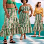 RHODE X Target Whimsical Floral Tiered Midi Top & Skirt Set Green Size L NWOT Size L Photo 8