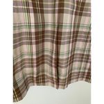 Gap Brown Pink Yellow Plaid Collared Jacket Midi Length Y2K 90s Windbreaker Rain Photo 6