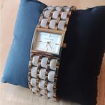 Michael Kors  Two-Tone Gold and White Bracelet Watch Photo 0