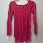 Wild Fable Womens Hot Pink Long Sleeve Ruched Velvet Bodycon Mini Dress … Photo 4