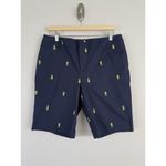 Charter Club  Pant Shop Embroidered Pineapples Navy Shorts Women’s Sz 10‎ Preppy Photo 5