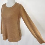 French Connection Babysoft Ribbed Knit Round Neck Sweater Camel Photo 5