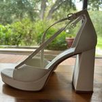Dolce Vita Ivory Leather Block Heels White Size 10 Photo 0