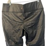 Lane Bryant LIVI  Black Ankle Pants Size 22/24 Black Faux Leather Moto Stretch Photo 7