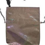 Jessica McClintock VTG Pink Iridescent Metal Mesh Purse Tassle/Chain Strap Photo 2