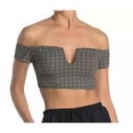 Free People  Intimately Brami Lucky Now Small Crop Top Off The Shoulder Stretch Photo 0