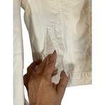 J.Crew White Collared Button Front Moto Style Denim Jean Jacket Women Sz XS Photo 5