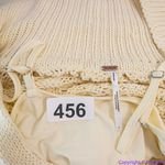 Free People NEW Elton Cream Crochet Knit Long Sleeve Mini Dress, L Photo 14