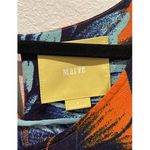 Maeve Sunset Hibiscus Flowy Orange Blue Floral Dress Photo 6