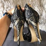 CAFE NOIR Black LaceDesign Dress Heeled Sandals8.5 Size 8.5 Photo 9