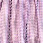 o.p.t Serenette Square Neck Smocked Gingham Midi Dress Purple Pink Size Large Photo 4